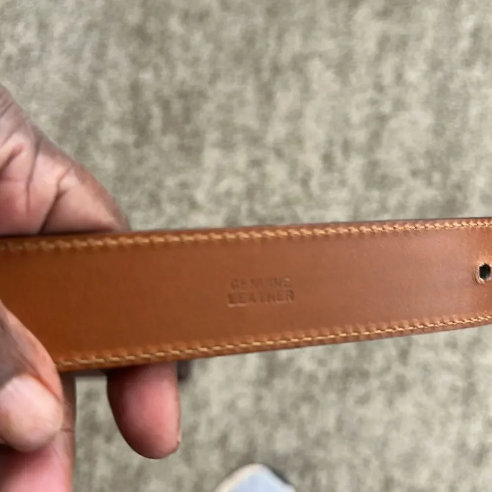 Cole Haan Genuine Leather Brown Textured Men’s Belt 42